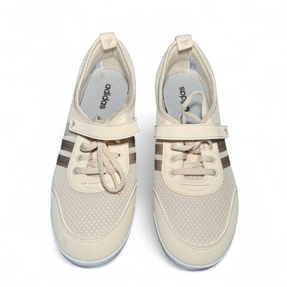 adidas Originals Shoes - Adidas Women’s Diona 2.0 Beige Mesh Casual Sneakers Size 9 Tan 3-Stripe Shoes